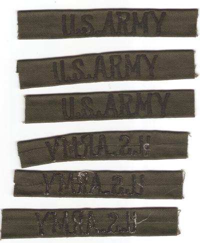 Items For SALE Area-- US Army Uniform Tape Theater Made