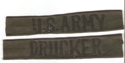 US Army Name & Uniform Tape Theater Made