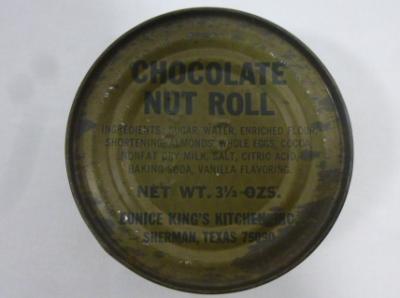 Chocolate Nut Roll Ration Tin 1970's