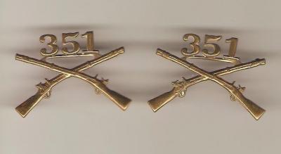Officers 351st Infantry Regiment Pin Set