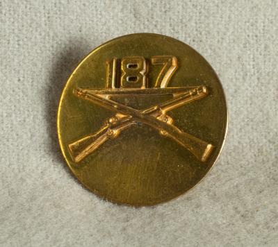 US Army 187th Infantry Enlisted Collar Brass