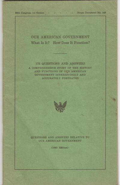 Book Our American Government 1965