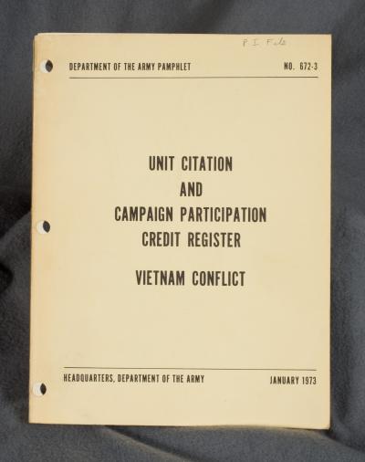 Unit Citation Campaign Participation Register 1973