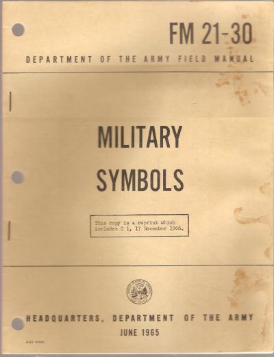 Military Symbols Army FM 21-30 Manual