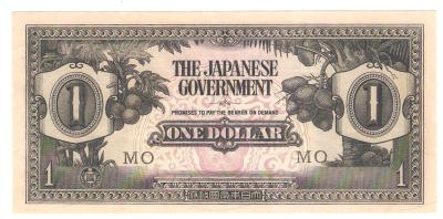 Malayan Occupied Japanese Government $1 Note