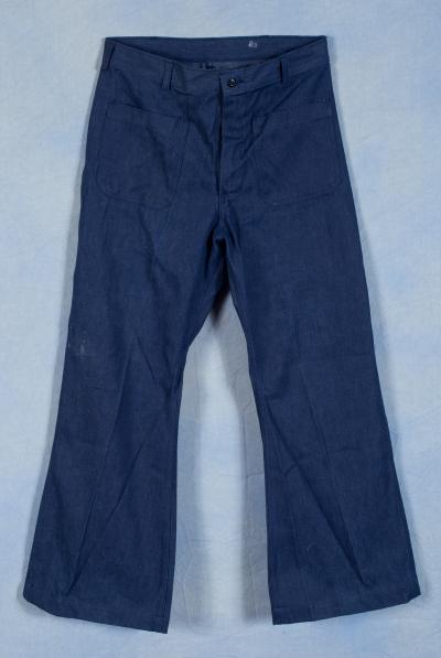 Items For SALE Area-- US NAVY USN Denim Mens Utility Trousers 33R 1981