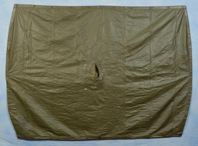 US Military Poncho OD Green Rubberized 1982