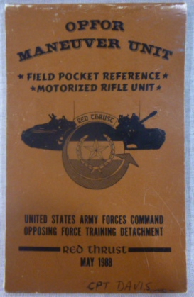 OPFOR Maneuver Unit Field Reference Book