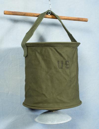 US Army Collapsible Field Shower Pail 1969