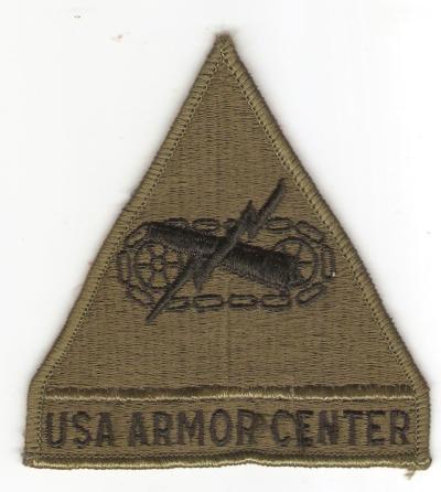 US Army Armor Center Patch Subdued