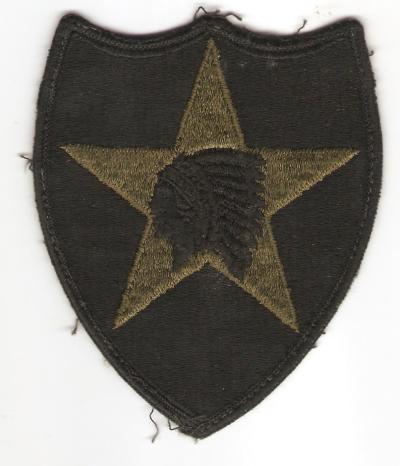 Items For SALE Area-- US 2nd Infantry Division Patch Subdued