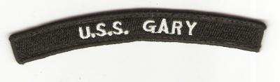 USN USS Gary Rocker Tab Patch