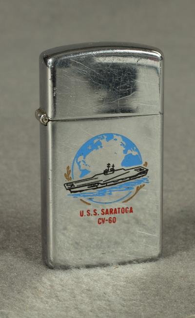 Zippo Lighter USS Saratoga 1987