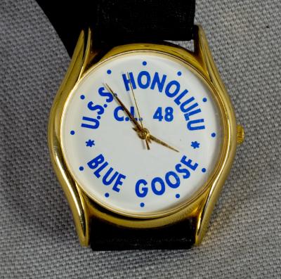 USS Honolulu CL48 Blue Goose Wristwatch 