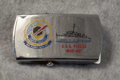 USN Belt Buckle USS Pledge MSO-492