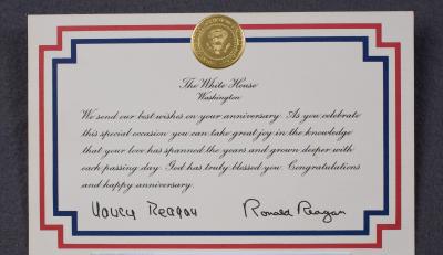 Anniversary Greeting President Reagan