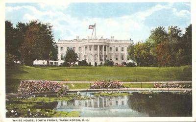 Postcard White House South Front