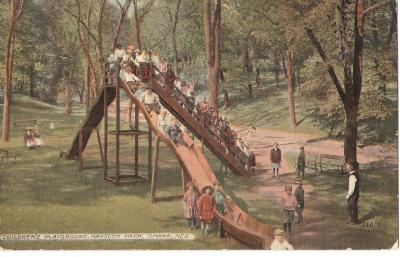 Postcard Playground Hanscom Park Omaha