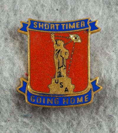 DUI Crest Pin Army Short Timer 