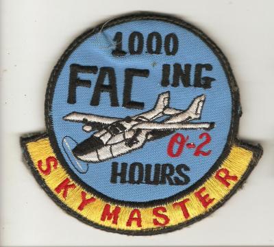 USAF 1000 FACing Hours Sky Master Patch