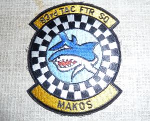 SOLD Archive Area-- USAF 93rd TAC Fighter Sq Patch Makos