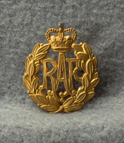 British RAF Cap Badge 1950's