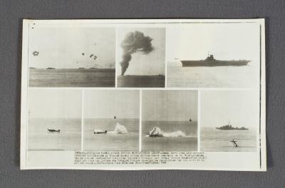 WWII Press Photo British Convoy Under Attack