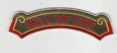 WWII Ball of Fire Rocker Tab Patch Repro