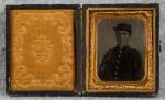 Picture Civil War Union Soldier Tin Type Cased 