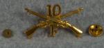 Cap Hat Insignia 1896 10th Infantry Regiment Co F