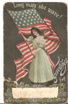 Patriotic US Flag Postcard 1909