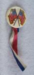 Patriotic US Flag Button and Ribbon