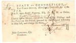 Connecticut Revolutionary War Bond Receipt 1781 #1