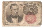 1874 10 Cent Fractional Currency Note Red Seal
