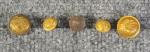 Civil War GAR Veteran Coat & Lapel Button Lot of 5
