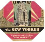 Luggage Decal The New Yorker 1930's