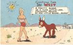 Postcard Western Risque Humor 