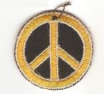 Vintage 1960's Peace Sign Patch Necklace