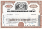 Erie Lackawannna Railroad Stock Certificate