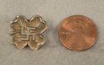 Good Luck Swastika Four Leaf Clover Pin