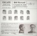Leavenworth Kansas Prison Escape Reward Card 1929
