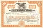 Waltham Watch Company Stock Certificate 1932