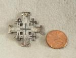 Jerusalem Cross Sterling Silver Pin