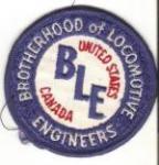 BLE Railroad Engineers Patch