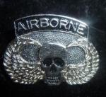 Crest Airborne Winged Skull Pin