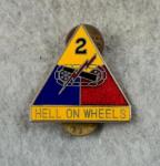 DUI DI Crest Pin US Army 2nd Armored Division