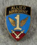 WWII 1st Allied Airborne DUI DI Crest Pin