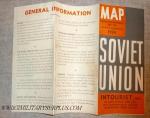Original 1934 Tourist Travel Map Russia 
