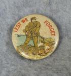 WWI Australian Gallipoli Button Lest We Forget