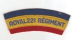 Royal Canadian Army 22nd Regiment Title Patch